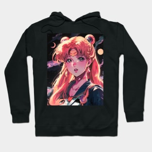 Pink anime scout moon princess Hoodie